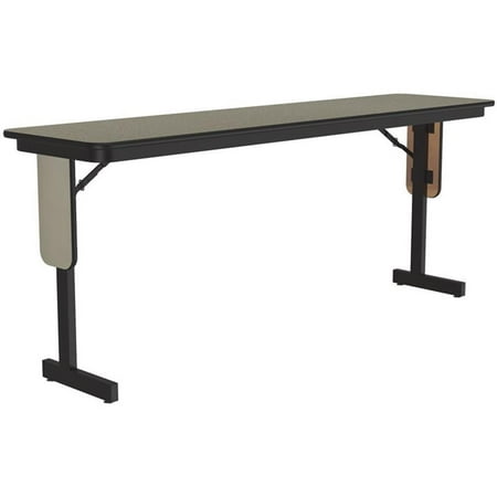 Correll 3/4" High Pressure Folding Seminar Table Panel Leg Savannah Sand Brown