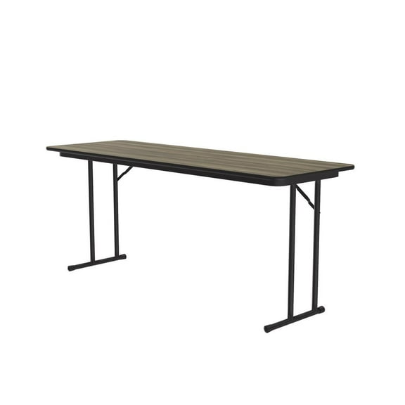 Correll 3/4" High Pressure Folding Seminar Table in Colonial Hickory Brown