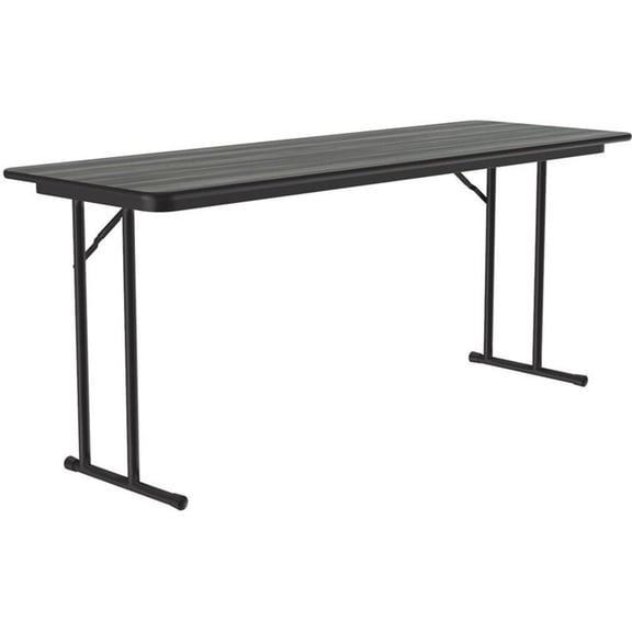 Correll 3/4" High Pressure Folding Seminar Table in New England Driftwood