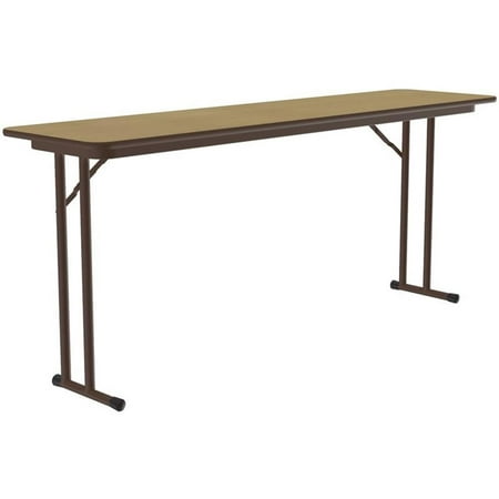 Correll 3/4" High Pressure Folding Seminar Table with Off-Set Leg Fusion Maple