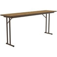 thumbnail image 1 of Correll 3/4" High Pressure Folding Seminar Table with Off-Set Leg Medium Oak, 1 of 7