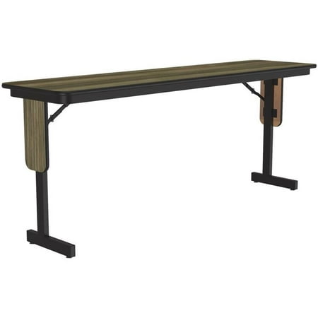 Correll 3/4" High Pressure Folding Seminar Table with Panel Leg Colonial Hickory