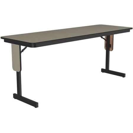 Correll 3/4" High Pressure Folding Seminar Table with Panel Leg in Natural Sand