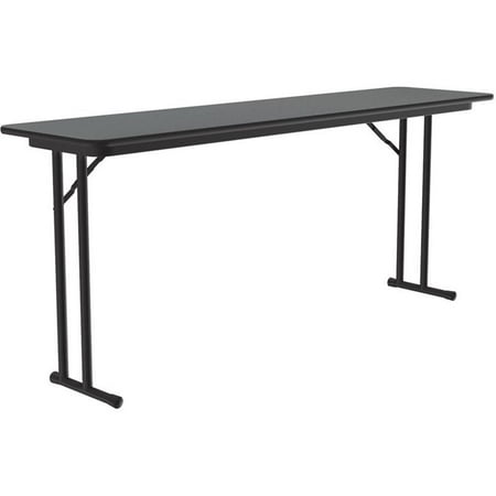 Correll 3/4" High Pressure Laminate Folding Seminar Table in Montana Brown