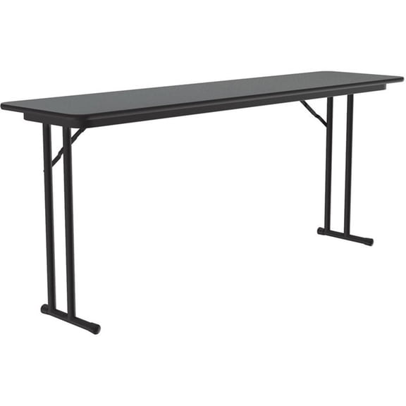 Correll 3/4" High Pressure Laminate Folding Seminar Table in Montana Brown