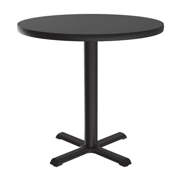 Correll 30" Round Commercial high pressure wood Laminate CafeTable Black Granite