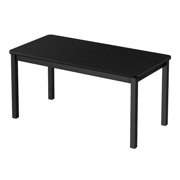 Correll 30"W x 48"D High Pressure Library Table in Black Granite