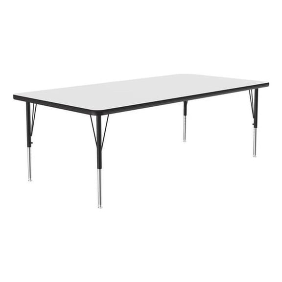 Correll 30x72" Wood Markerboard-Dry Erase - Activity Tables in Black/White