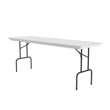 Correll 36" Counter Height Blow-Molded Plastic Folding Table in Gray Granite