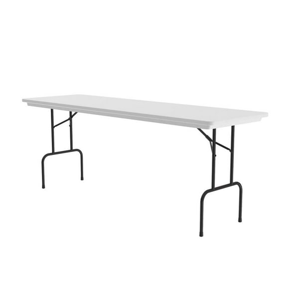 Correll 36" Counter Height Blow-Molded Plastic Folding Table in Gray Granite