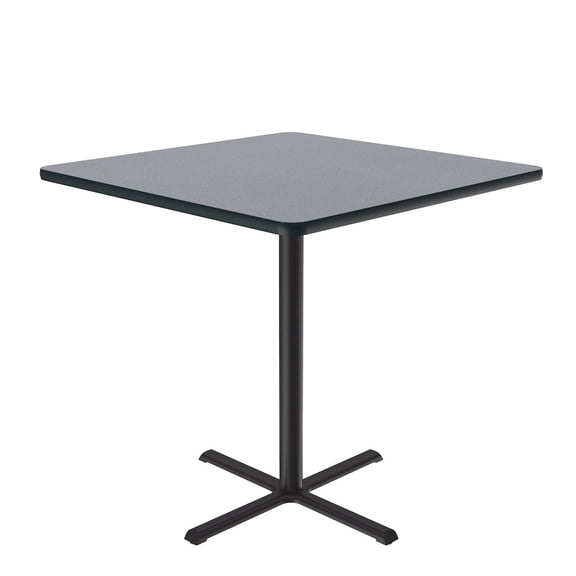 Correll 36" Square Commercial Laminate Cafe and Breakroom Table in Gray Granite