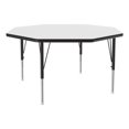 thumbnail image 1 of Correll 48" Octogonal Wood Markerboard-Dry Erase - Activity Table in Black/White, 1 of 7