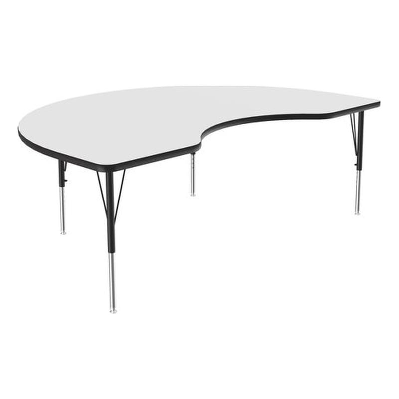 Correll 48"x72" Kidney Shape Wood Markerboard Activity Tables in