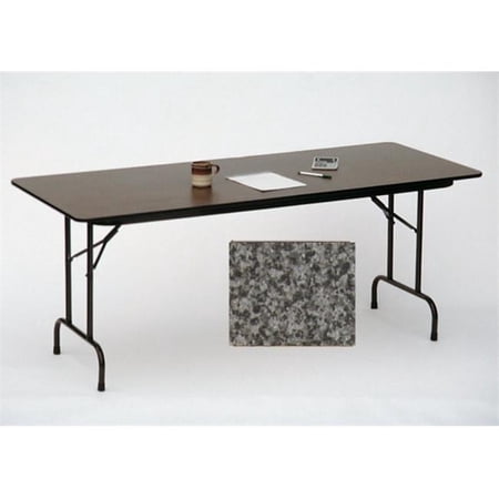 Correll .75 Inch High-Pressure Top Folding Tables - Black Granite - 30 x 96