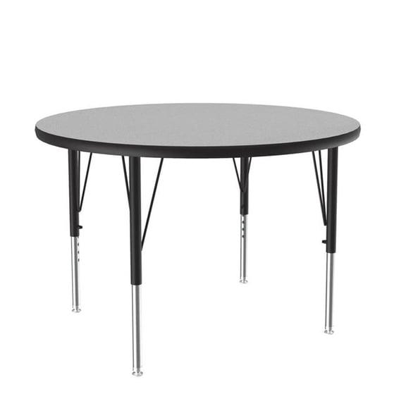 Correll A36TF-RND-15-09-45 36 in. Commercial Thermal Fused Laminate Top Activity Table - Gray Granite - Round