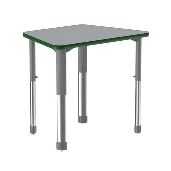 Correll AD2333-TRP-15-09-45-CK 23 x 33 in. High Pressure Laminate Top Collaborative Desk - Gray Granite - Trapezoid