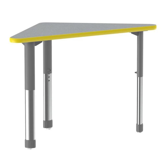 Correll AD3041-WING-15-09-45-CK 30 x 41 in. High Pressure Laminate Top Collaborative Desk - Gray Granite - Wing
