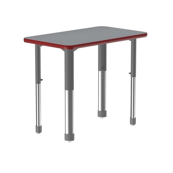 Correll AD3420-REC-15-09-45-CK 34 x 20 in. High Pressure Laminate Top Collaborative Desk - Gray Granite - Rectangle