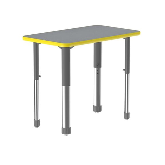 Correll AD3420TF-REC-15-09-45-CK 34 x 20 in. Thermal Fused Laminate Top Collaborative Desk - Gray Granite - Rectangle