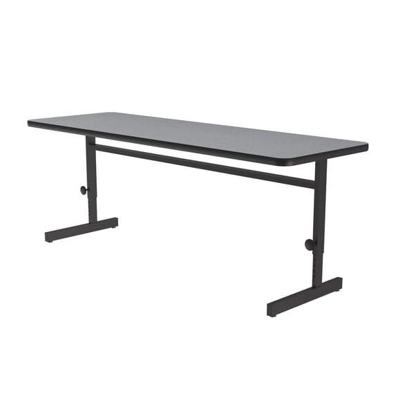 Correll Adjustable Height Deluxe High-Pressure Top Computer/Student Desks , 24x72" RECTANGULAR GRAY GRANITE BLACK