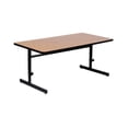 thumbnail image 1 of Correll Adjustable Height 1 1/4" High Pressure Top Computer/Training Rectangular Table Medium Oak - 48"L x 30"W, 1 of 4