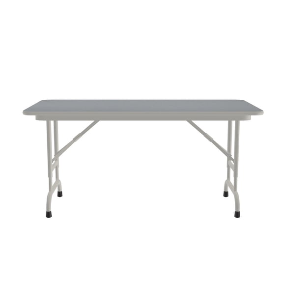 Correll Adjustable Height Thermal Fused Laminate Top Folding Table 24x48"