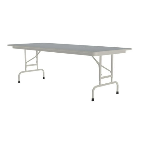 Correll Adjustable Height Thermal Fused Laminate Top Folding Table 30x60"