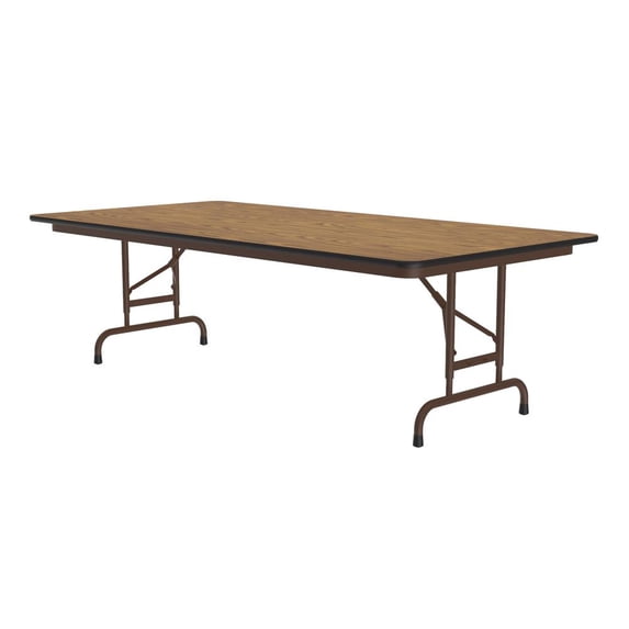 Correll Rectangular Laminate Top Folding Table With Medium Oak CFA3696TF-06