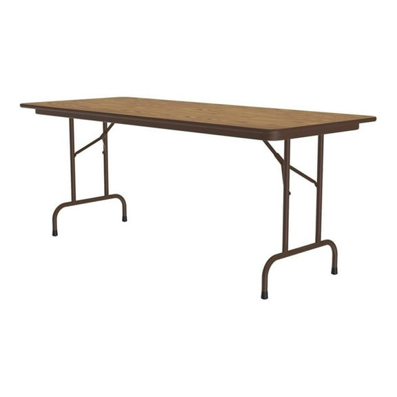 Correll CF Series 29x30" Traditional Wood Folding Table in Medium Oak