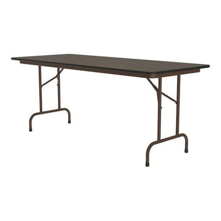 Correll CF Series 29x30" Traditional Wood Folding Table in Walnut