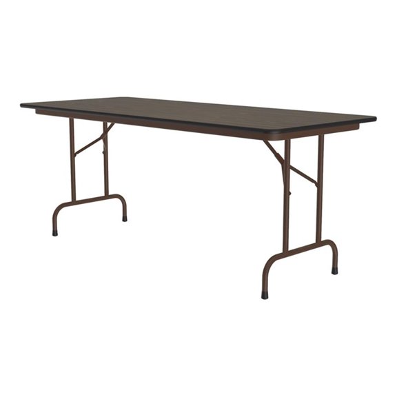 Correll CF Series 29x30" Traditional Wood Folding Table in Walnut