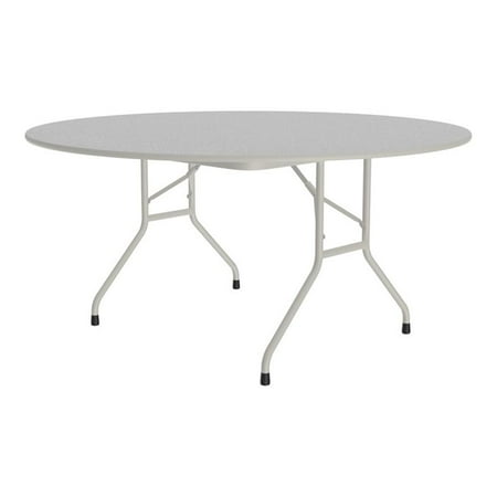 Correll CF Series 29x60" Traditional Wood Folding Table in Gray Granite