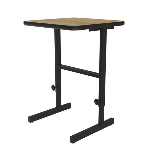 Correll CST 20" x 24" Metal Adjustable Standing Workstation in Fusion Maple