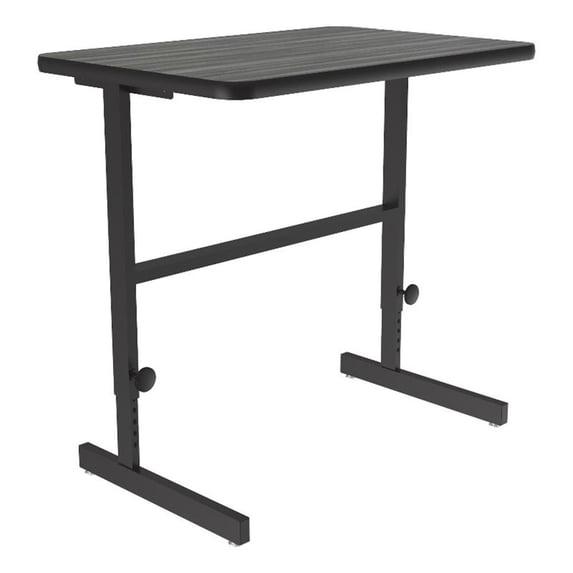 Correll CST 24" x 36" Metal Adjustable Standing Workstation in Driftwood