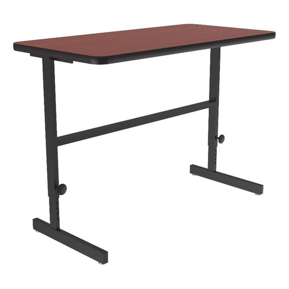 Correll CST 24" x 48" Metal Adjustable Standing Workstation in Cherry