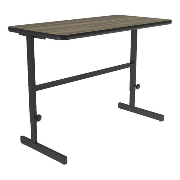 Correll CST 24" x 48" Metal Adjustable Standing Workstation in Colonial Hickory