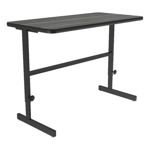Correll CST 24" x 48" Metal Adjustable Standing Workstation in Driftwood
