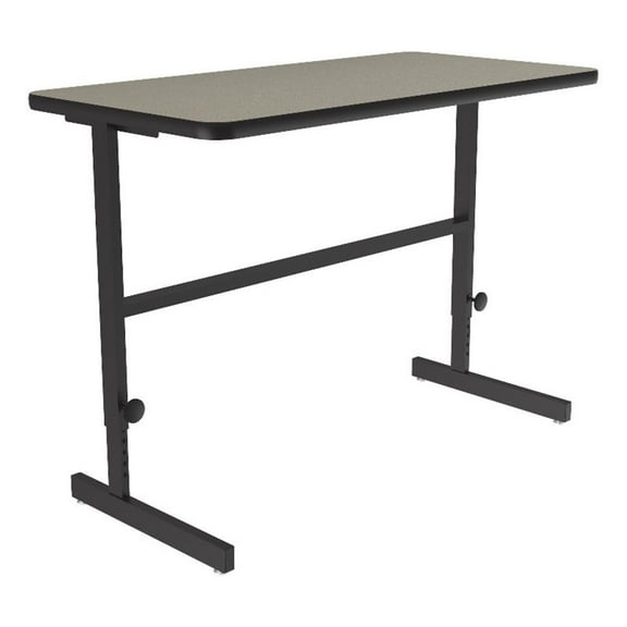 Correll CST 24" x 48" Metal Adjustable Standing Workstation in Savannah Sand