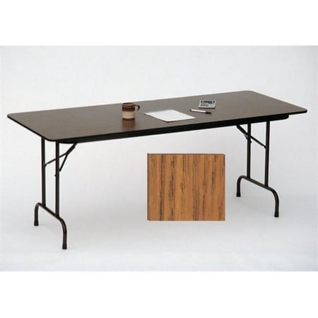 Correll Cf1872Px-06 .75 Inch High-Pressure Top Folding Tables - Fixed Height - Med Oak