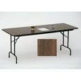 thumbnail image 1 of Correll Cf3072M-01 Melamine Top Folding Tables - Fixed Height - Walnut, 1 of 2