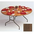 thumbnail image 1 of Correll Cf60Mr-01 Melamine Top Round Folding Tables - Fixed Height - Walnut, 1 of 1