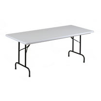 Correll Commercial Duty Plastic Top Folding Table. One-Piece Blow-Molded Plastic Top is Waterproof, Scratch, Stain, & Impact Resistant