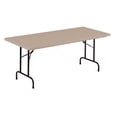 thumbnail image 1 of Correll Commercial Duty Plastic Top Folding Table. One-Piece Blow-Molded Plastic Top is Waterproof, Scratch, Stain, & Impact Resistant, 1 of 3