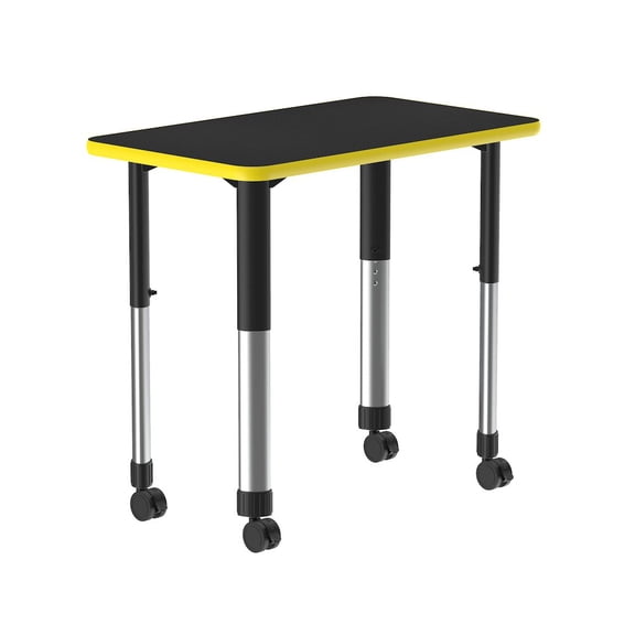 Correll Commercial Lamiante Top Collaborative Desk with Casters 34x20"