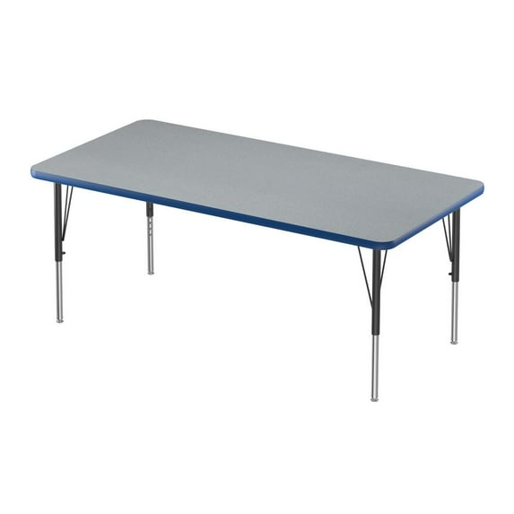 Correll Commercial Laminate Top Activity Tables, 30x48", RECTANGULAR, GRAY GRANITE BLACK