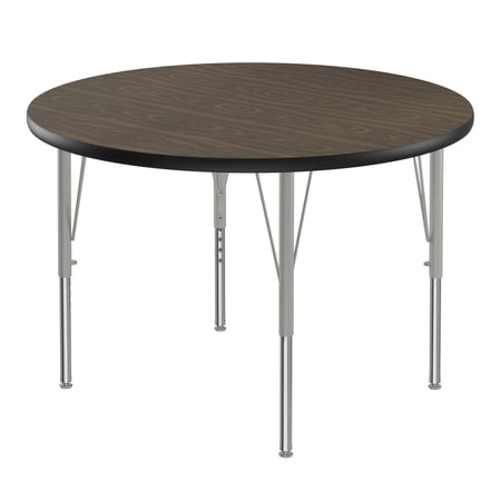 Correll Laminate Activity Tables With Walnut Finish A42TF-RND-01-14-09