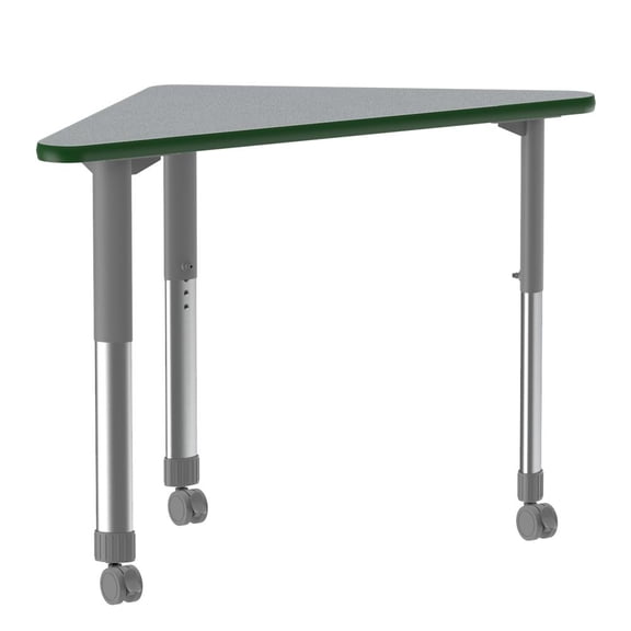 Correll Deluxe High Pressure Collaborative Desk with Casters 41x23", WING, GRAY GRANITE, GRAY/CHROME