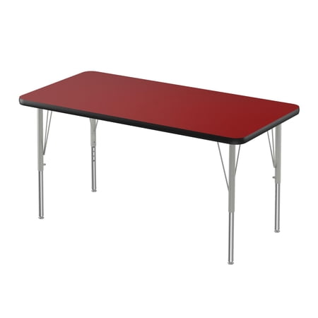 Correll Activity Tables With Red And Black Finish A2436-REC-35-14-09