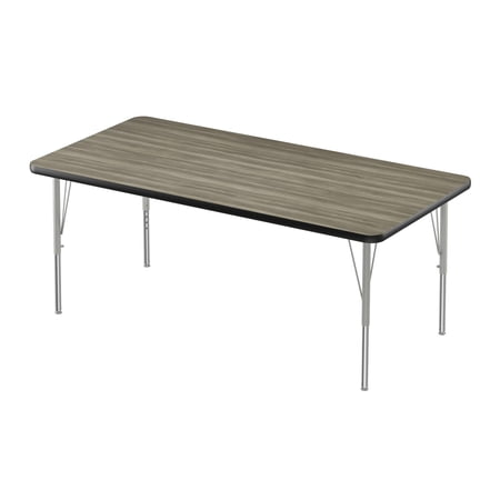 Correll Activity Tables With New England Driftwood Finish A3060-REC-52-14-09