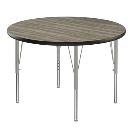 Correll Activity Tables With New England Driftwood Finish A36-RND-52-14-09